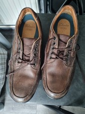Clarke's Men's Size 9.5 Shoes Brown Leather Gortex Lace Up