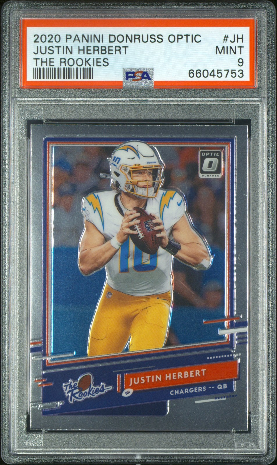 2020 Panini Donruss Optic The Rookies Justin Herbert #JH PSA 9