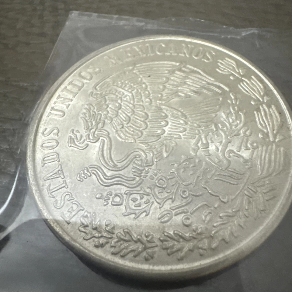 Moneda de Plata México 1978 Cien 100 Pesos Sin Circular .720 Moneda de Plata Fina Foto 2 de 2