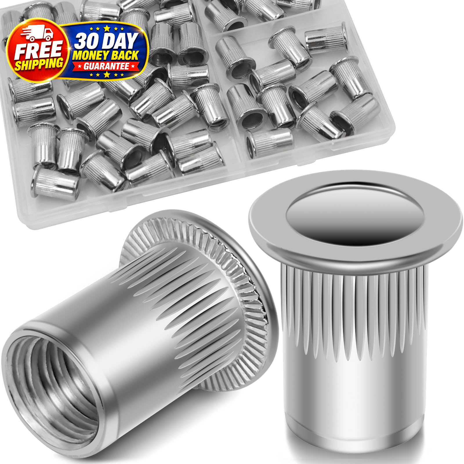 5/16-18 Rivet Nut,50Pcs Stainless Steel 304 Threaded Rivnuts Insert 5 16 inch ri