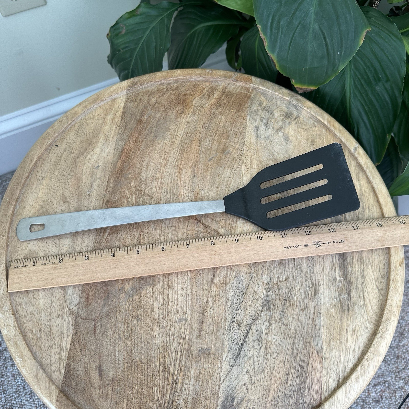 AMCO Houseworks Slotted Spatula Stainless Steel Nylon Handle 13" Rust Proof 8071