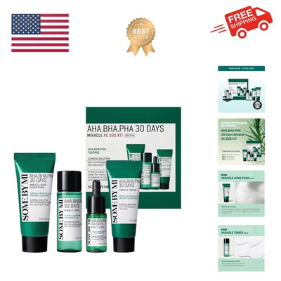 #ad #ad AHA BHA PHA 30Days Miracle AC SOS Kit Toner 1.01Oz Serum 0.33Oz Cream 0.7... $37.79