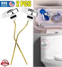 2*Toilet Handle Replacement Parts Kit Universal Side-mounted Toilet Flush Handle
