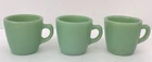 Vintage 2 7/8” Fire-King Jadeite Restaurant Ware 6 oz Coffee Mugs 3 Cup Set