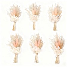 Mini Dried Flower Bouquet Pack of 6 , for Blush
