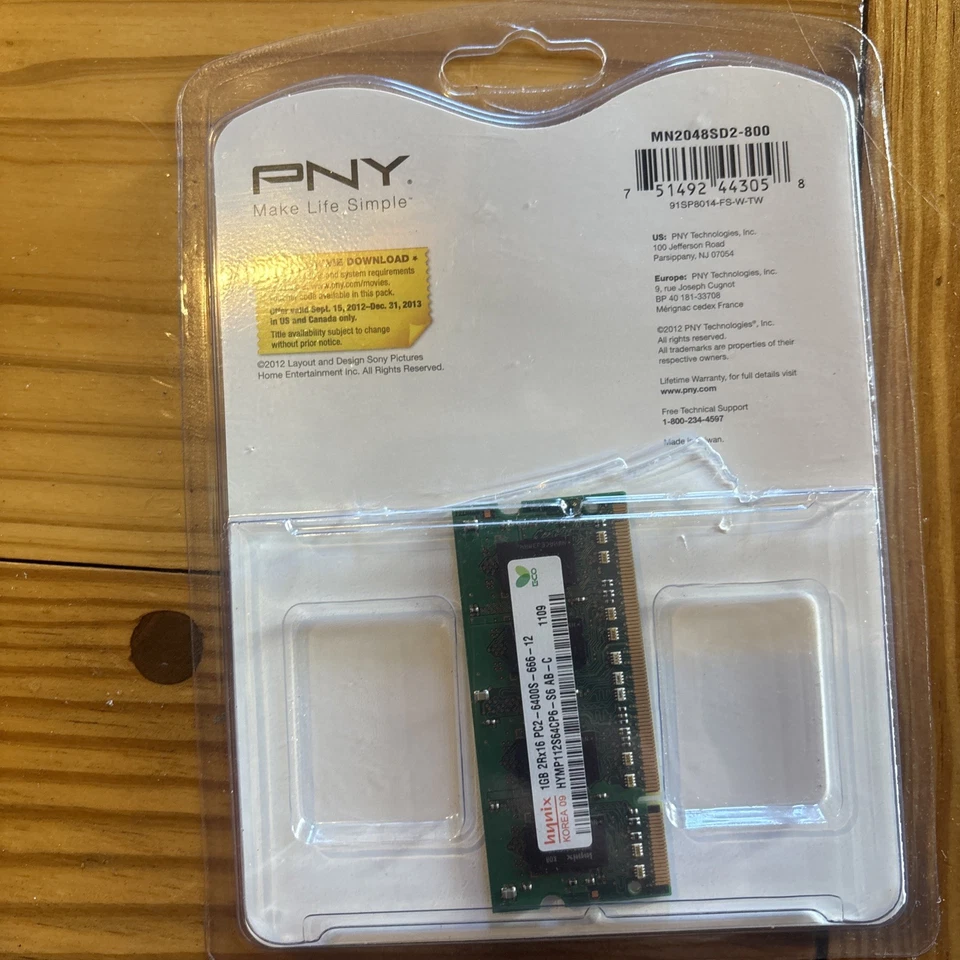 Quantity 3 - PNY PC2700 2 GB SO-DIMM 333 MHz DDR Memory (MN1024SD1-333) - Image 2 of 2