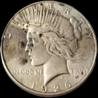 1926 Peace Silver Dollar.  Rated VF-25 by coin snap