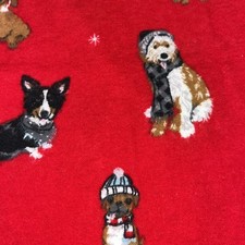 P.J. Salvage Womens Dogs Hats Scarfs Flannel Pajama Lounge Pants XL Christmas