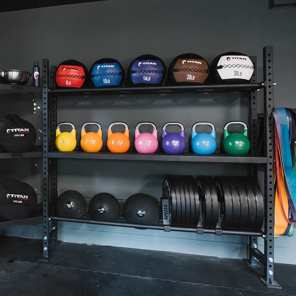 Balón de pared medicinal de cuero suave Titan Fitness 10 lb, bola de peso codificada por colores Foto 3 de 4