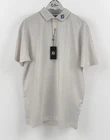 FootJoy Bounce Print Pique Mens Golf Polo Shirt Medium White Orange Blue/33047