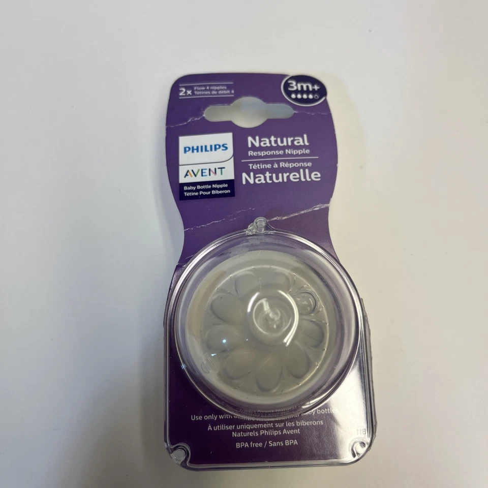 Philips Avent Natural Response Baby Bottle Nipple, 3m+ 2 x Natural Nipple - Image 4 of 4
