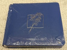 NEW Creative Memories 7x7 Periwinkle Silver Foil Flowers Album w/12 Pages SEALED