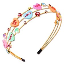 NVENF Valentine  s Day Headbands for Women Conversation Heart Headband Pattern A