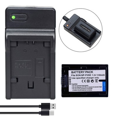 Battery +Charger For Sony NP-FH60 NP-FH70 NP-FH100 AC-VQP10 BC-TRP BC-TRV BC-VH1