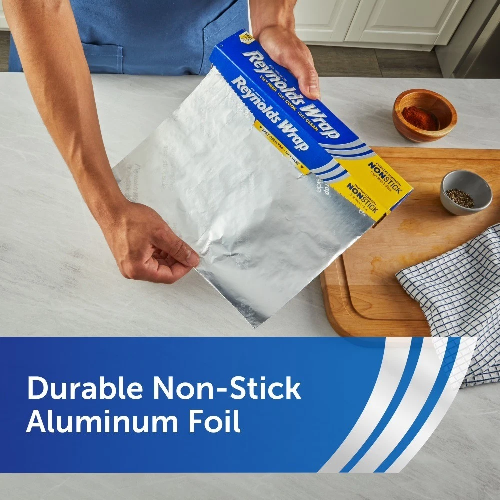 Non-Stick Aluminum Foil Roll, 12 Inch Wide, 150 Square Feet - thumbnail 5