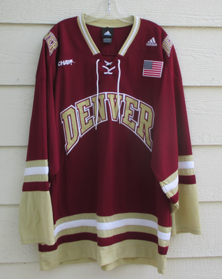 Vintage Adidas Denver Pioneers College Hockey WCHA Men's Jersey