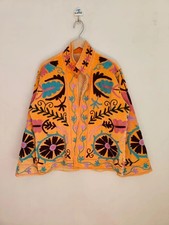Hand Embroidery Boho Chic Coat Handmade Suzani Velvet Jacket Uzbek Outerwear Coa