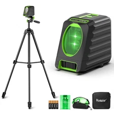 Laser Level with 60in Tripod, 150Ft / 150° Self Leveling Lazer Leveler Tool O...
