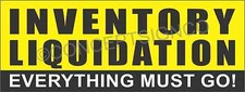 4'X10' INVENTORY LIQUIDATION BANNER Outdoor Sign XL Everything Must Go Big Sale