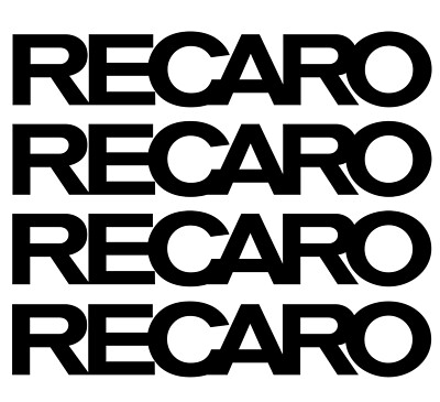 Recaro Decals SPG ASM sr3 sr4 sr6 sr7 Bucket Seat Stickers  - ANY SIZE