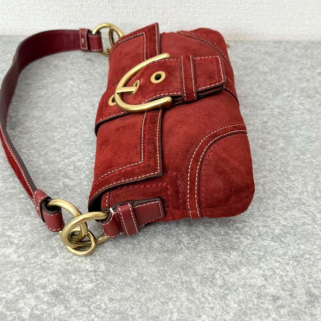 バッグ Coach Soho Red Suede Flap Shoulder Bag Authentic Coach Soho Y2K Red Suede Shoulder Bag | eBay