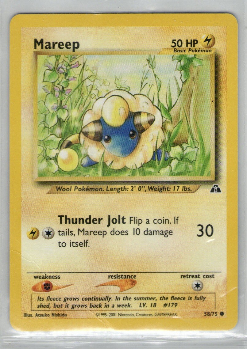 Pokémon TCG Mareep Neo Discovery 58/75 Regular Unlimited Common