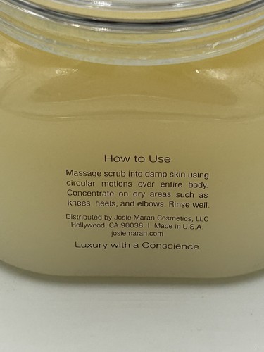 JOSIE MARAN Supersize Argan Sugar Balm Body Scrub SWEET MINT 10 oz Jar NEW QVC - Picture 4 of 5