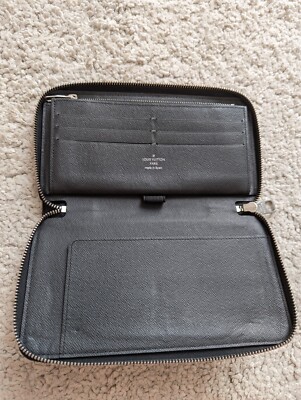 Louis Vuitton Ardoise Taiga Leather Long Wallet Zippy Organizer