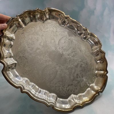 Lot 3 Pièces Argentées : Plateau Leonard Et Deux Bougeoirs – Élégance Vintage