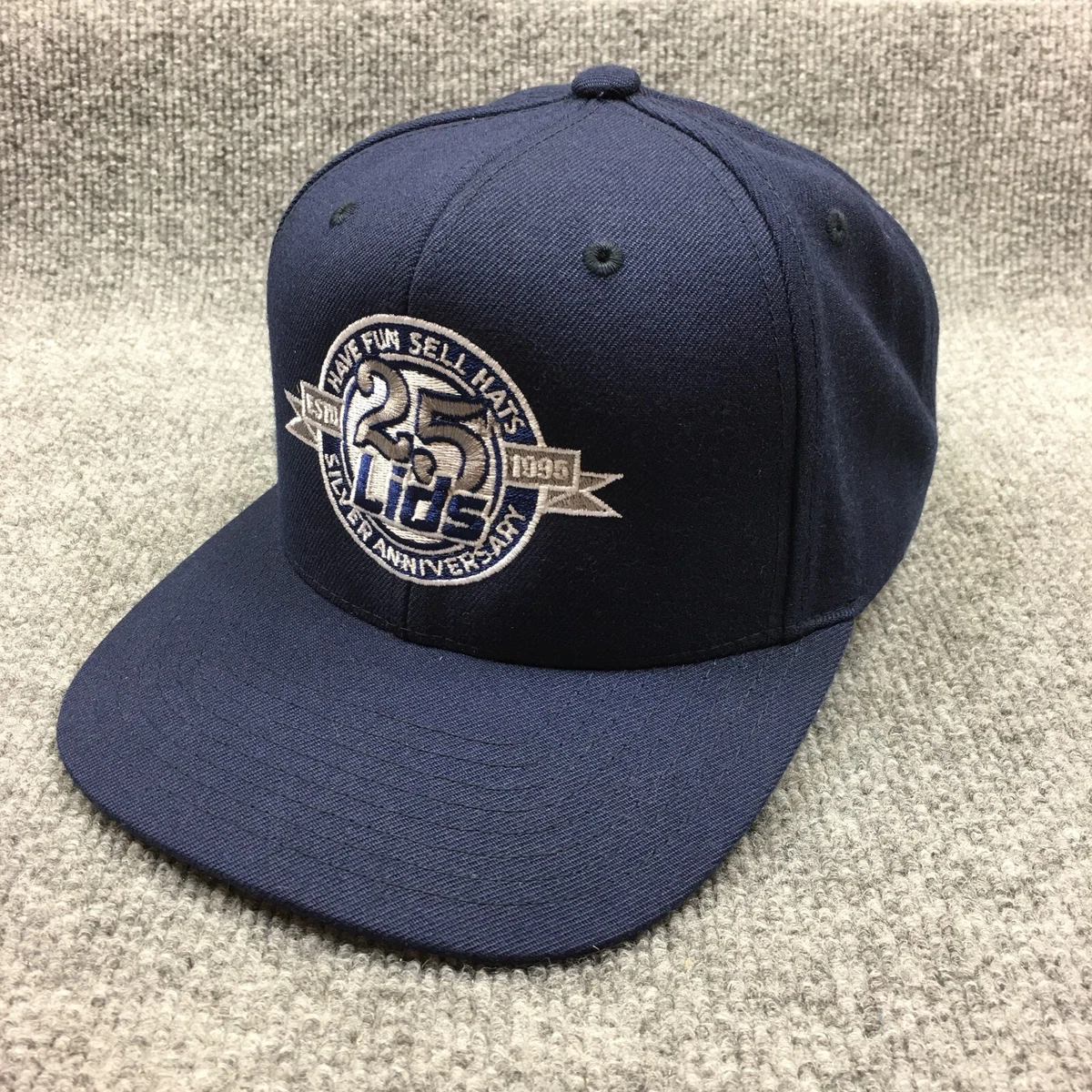 Lids 25th Anniversary Hat Cap Snap Back Mens Adjustable Logo Blue