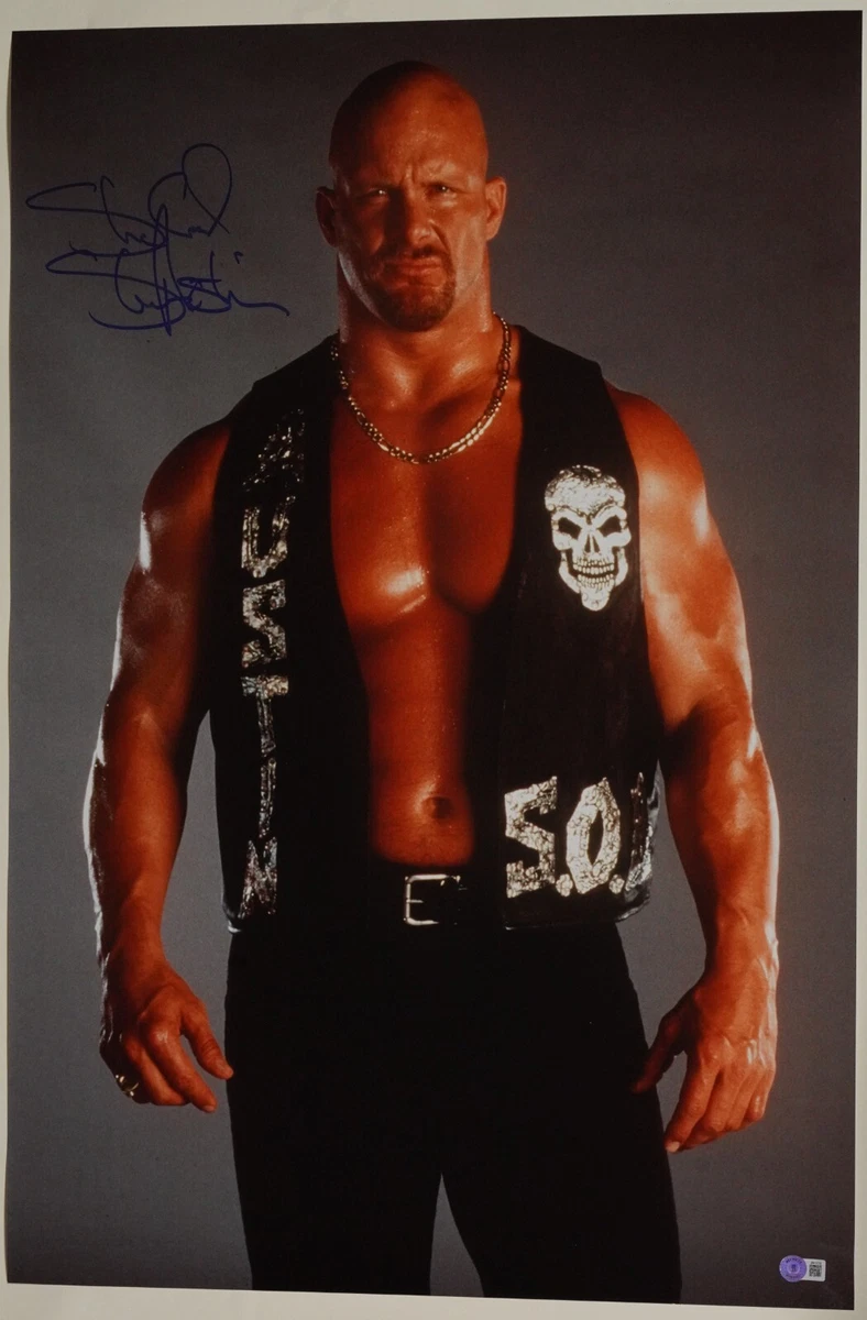 Stone Cold Steve Austin Wrestling Original Autographed Photos for