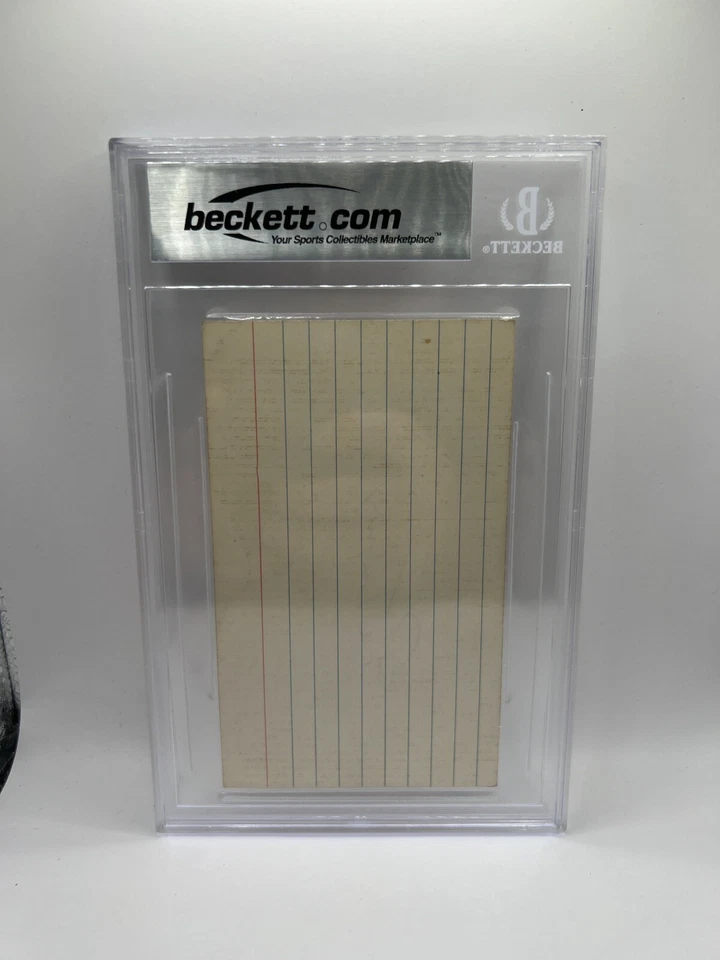 Pie Traynor Signed Index Card Beckett Auto - Image 2 of 2