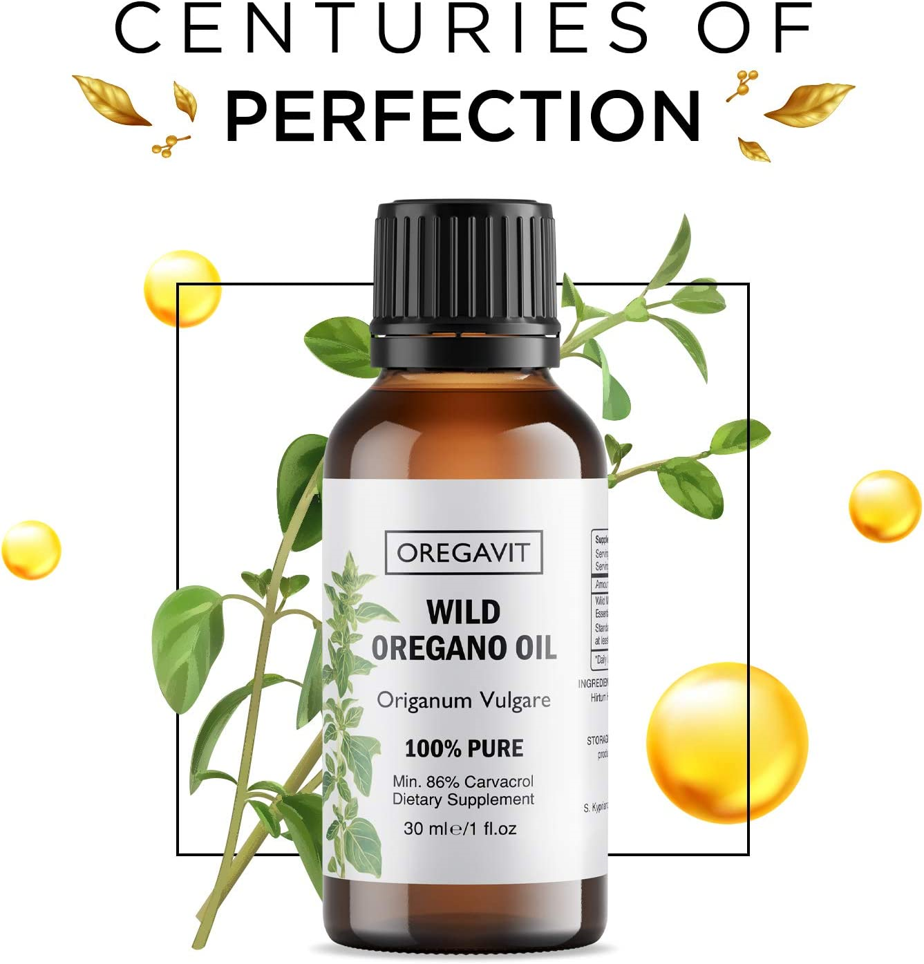 100 Pure Wild Greek Oregano Oil Food Grade Quality. Certified. 1 FL.OZ