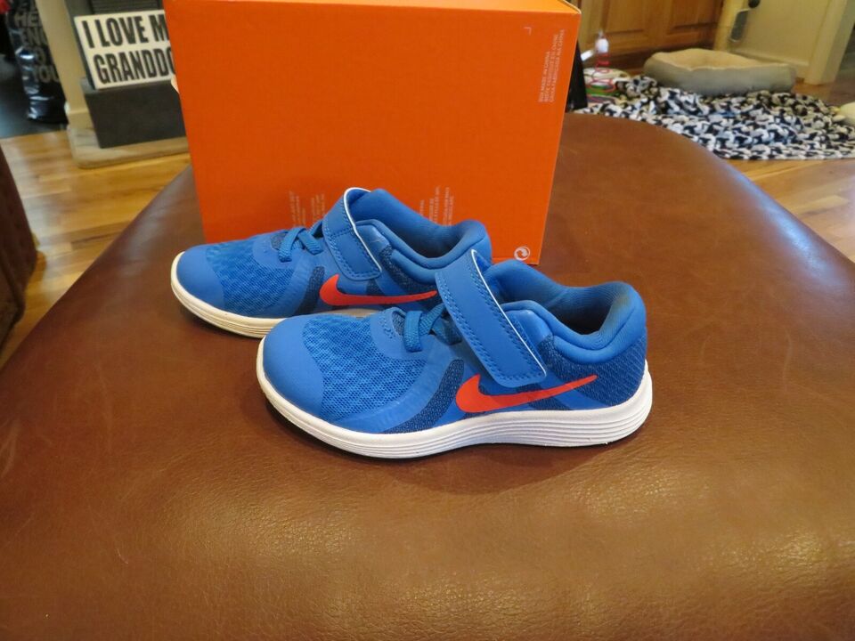 NWT Toddler Boys / Girls Orange Nike Revolution 4 Tennis Shoes 6 | eBay