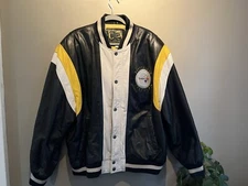 PITTSBURGH STEELERS G-III Carl Banks QB Club VTG 90’s Leather Jacket Men’s XL VG