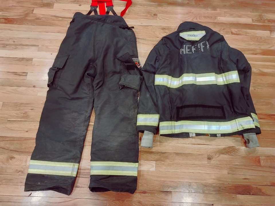 Black Turnout Gear 44 Coat 40 Pants, Firedex eBay
