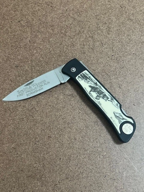 CUCHILLO SCRIMSHAW VINTAGE EE. UU. - Excelente estado Foto 3 de 4