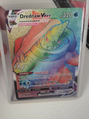 Pokemon Champion’s Path Secret Rare Drednaw Vmax Rainbow 75/73 Brand New - Picture 12 of 12