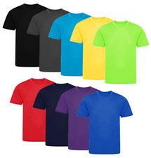 Just Cool Recycled Polyester Kids Childs Breathable Athletic Sports T-Shirt Tee