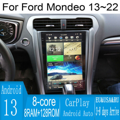 Car Android Gps Navigation Wifi 13.6" For Ford Mondeo Fusion 8+128 Radio Carpaly - Picture 1 of 15