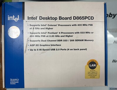 BRAND NEW SEALED HARD TO FIND Intel D865PCD Socket 478 (BOXD865PCDL) Motherboard