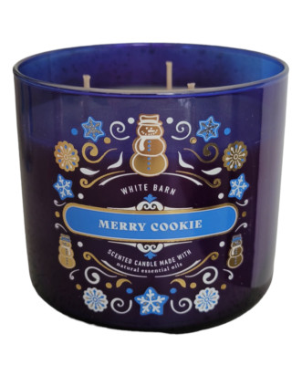 BRAND NEW Bath & Body Works Merry Cookie 3 Wick Candle