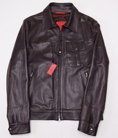 $3850 Isaia Napoli Brown Nappa Lambskin Leather Flight Jacket 50/m Bomber on sale $3850 Isaia Napoli Brown Nappa Lambskin Leather Flight Jacket 50/m Bomber on sale