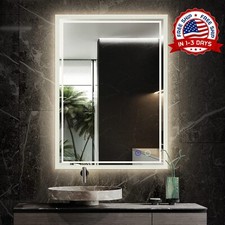 Espejo de ba o LED Espejo de tocador de Pared con Vidrio antivaho Aluminio NUEVO