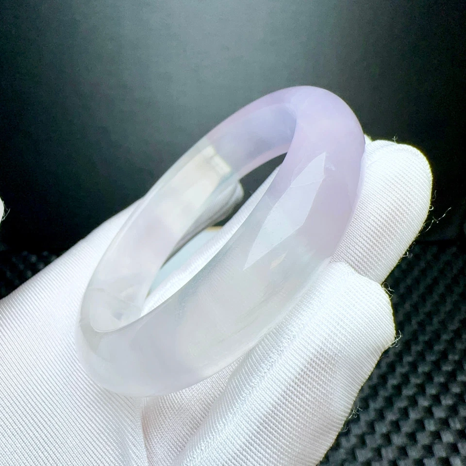 Brazalete Brazalete 56,8 mm Natural Púrpura Transparente Cuarzo Cristal Piedras Preciosas AAA Foto 3 de 4