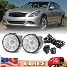 LED Fog Light Lamp Wiring Relay Kit For Nissan Infiniti G25 G37 Q60 Sedan 10-14