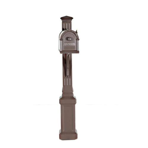 Postal PRO Mailbox Post Kit Bronze Brown Classic Heavy-duty Corrosion Resistant - Picture 3 of 6
