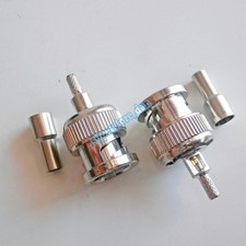 10x BNC Male window crimp RG316 RG174 RG179 LMR100 RF Coax Cable Connector