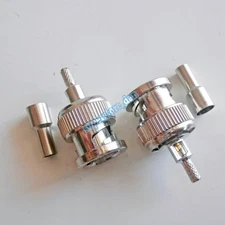 10x BNC Male window crimp RG316 RG174 RG179 LMR100 RF Coax Cable Connector