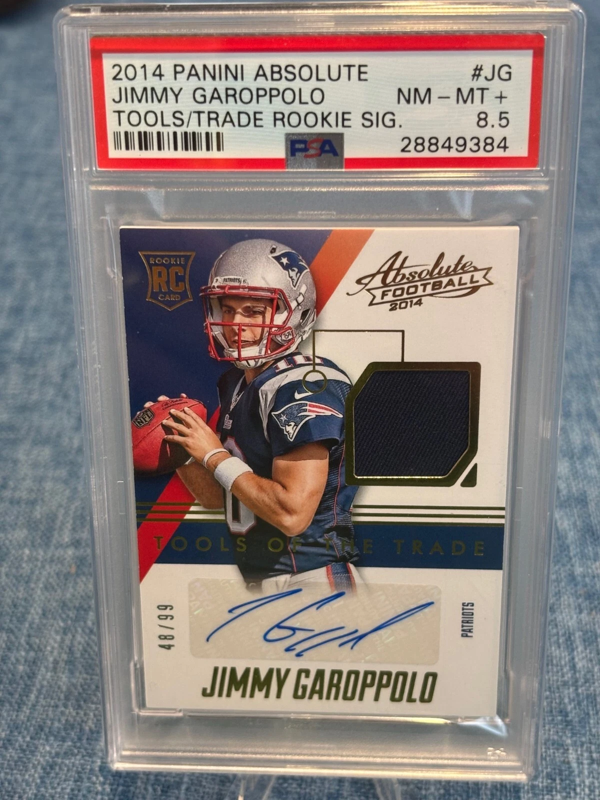 Jimmy Garoppolo Panini Absolute Tools of the Trade Rookie Signatures #JG Base